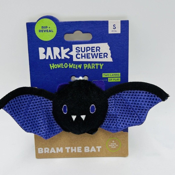 Barkbox Dog Bark Box Small Bram The Bat Super Chewer Dog Fetch Ball